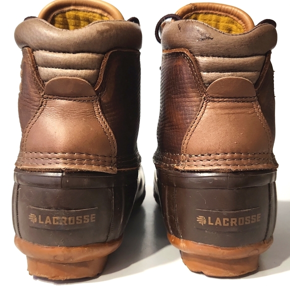 LaCrosse Shoes Lacrosse Duck Boots 5 Eye Pac 6 Brown Leather Rubber